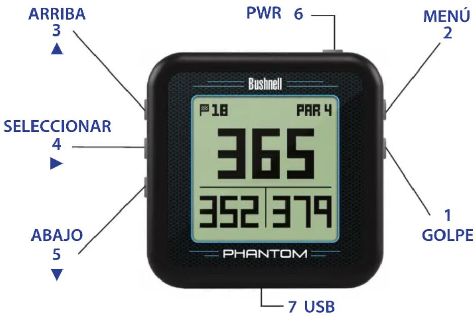 BUSHNELL Phantom - Botones y unidades - 1