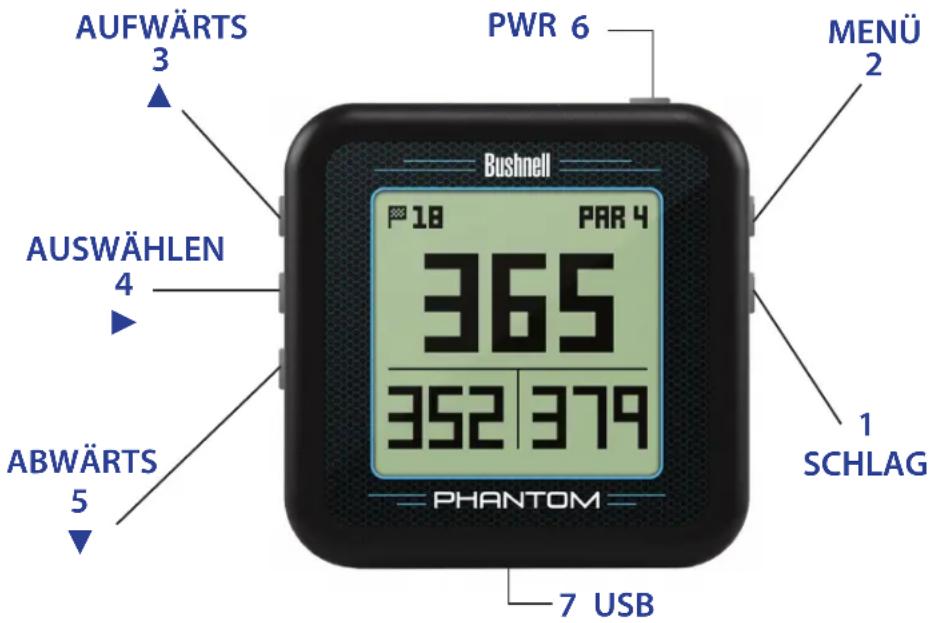 BUSHNELL Phantom - Tasten und Funktionen - 1