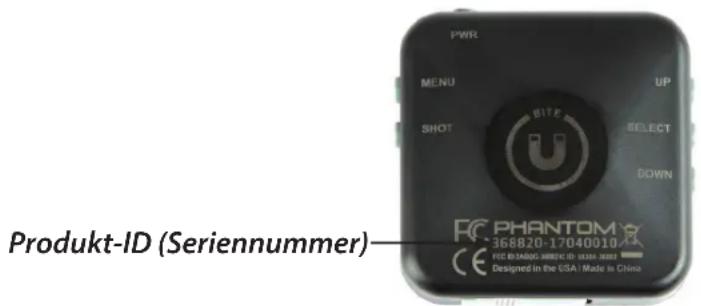 BUSHNELL Phantom - SO FINDEN SIE DIE PRODUKT-ID/SERIENNUMMER - 1