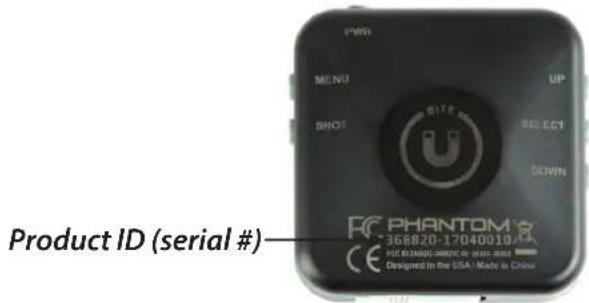 BUSHNELL Phantom - HOW TO FIND THE PRODUCT ID / SERIAL NUMBER - 1