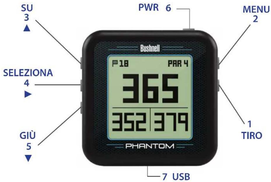 BUSHNELL Phantom - Pulsanti e funzioni - 1