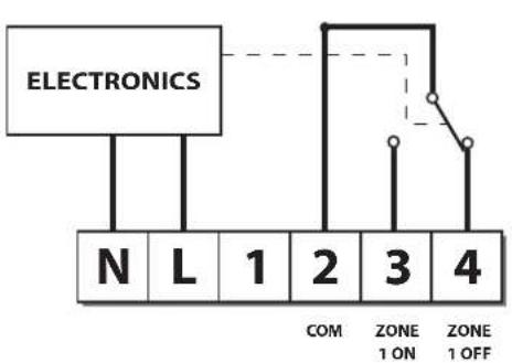 DANFOSS RET B + RF - Receiver Wiring (RF only) - 1