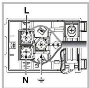 INDESIT FIMS 51K.A(WH) AUS S - Fitting the power supply cable - 2