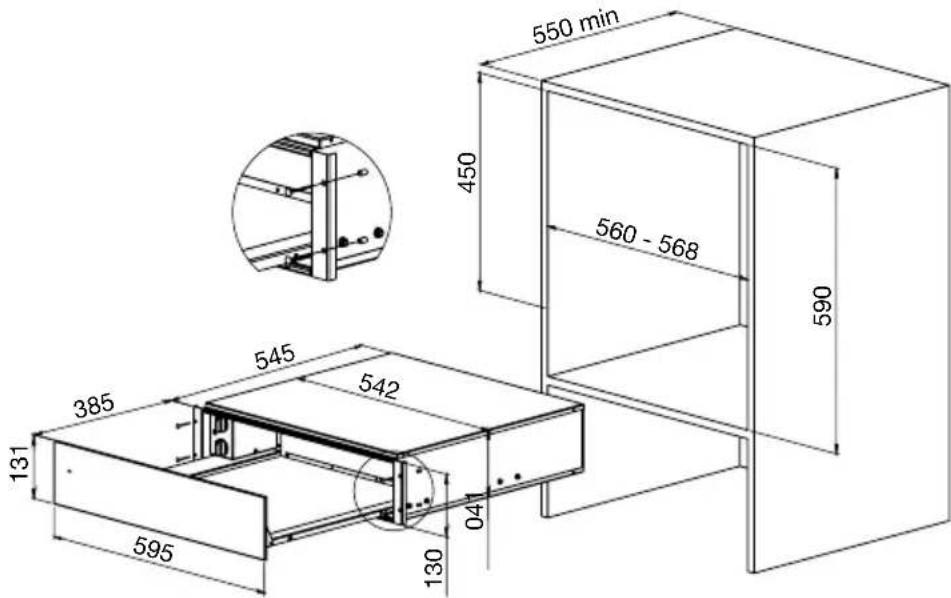 Pelgrim ACW624RVS - Inbouw - 1