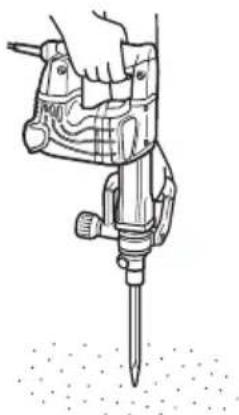HITACHI H 45FRV - FORMA DE USAR EL MARTILLO - 1