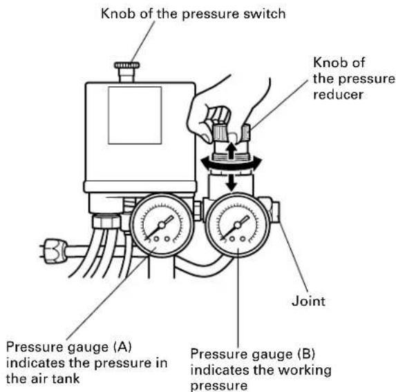 HITACHI EC 10SB (S) - Adjustment of working pressure - 1