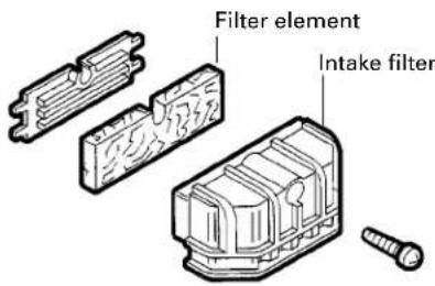 HITACHI EC 10SB (S) - Cleaning the intake filter - 1