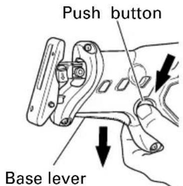 HITACHI CR 13VB - Adjusting the base - 1