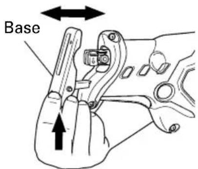 HITACHI CR 13VB - Adjusting the base - 2