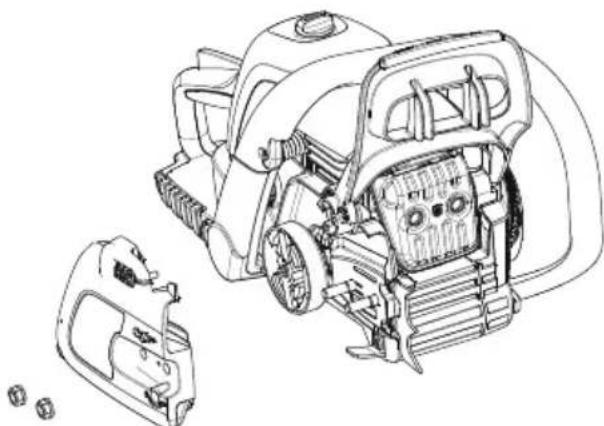 POULAN Pro PRCS16i - FIXATION DU GUIDE-CHAINE ET DE LA CHÂINE - 1