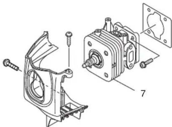Tanaka TCH 22EAP - Limpieza de las aletas del cilindro (Fig. 16) - 1