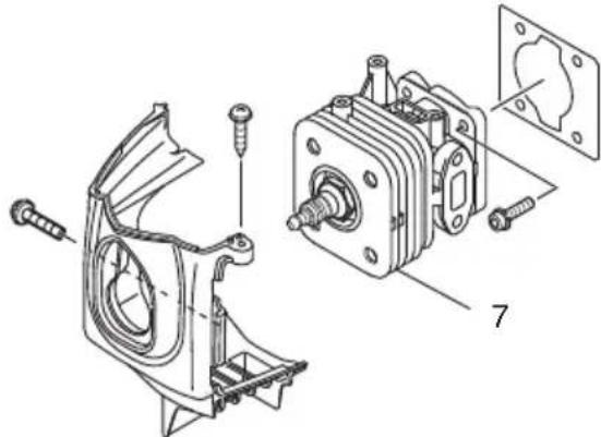 Tanaka TCH 22EAP - Nettoyage des ailettes du cylindre (Fig. 16) - 1