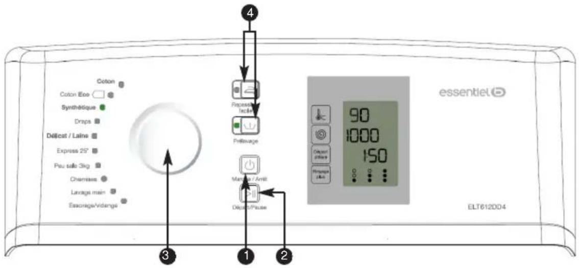 ESSENTIELB ELT 612 DD4 - - Le bandeau de commande - 1