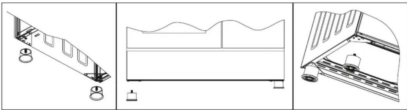 Everglades EVCK048 - Montage der justierfüße; - 1