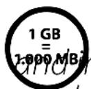 TrekStor I.Beat jump - Information on the memory capacities indicated - 1