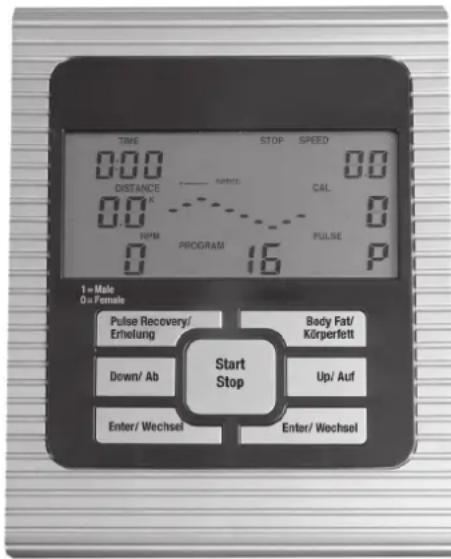 Christopeit EM 20 - Display Console Overview: - 1