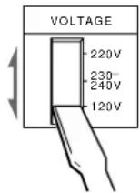 SONY TCWE405 - Réglage du selecteur de tension (uniquement pour les modèles avec selecteur de tension) - 2