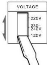 SONY TCWE405 - Setting the voltage selector (only on models supplied with a voltage selector) - 2