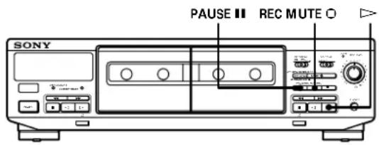 SONY TCWE405 - Inserting a Blank Space During Recording (Record Muting) - 1