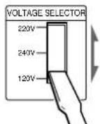 SONY STRDE925 - Ajuste del selector de tension (para los modelos suministrados con selector de tension) - 1