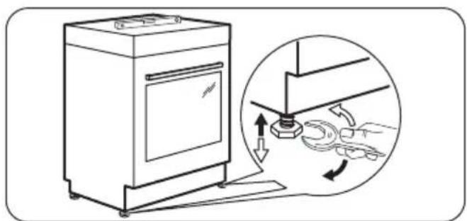FAURE FCI6500CWA - Mise de niveau de l'appareil - 1
