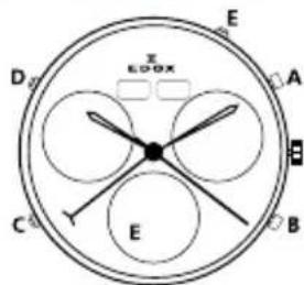 Edox Les Vauberts Chronograph - Mouvement 843 - 42