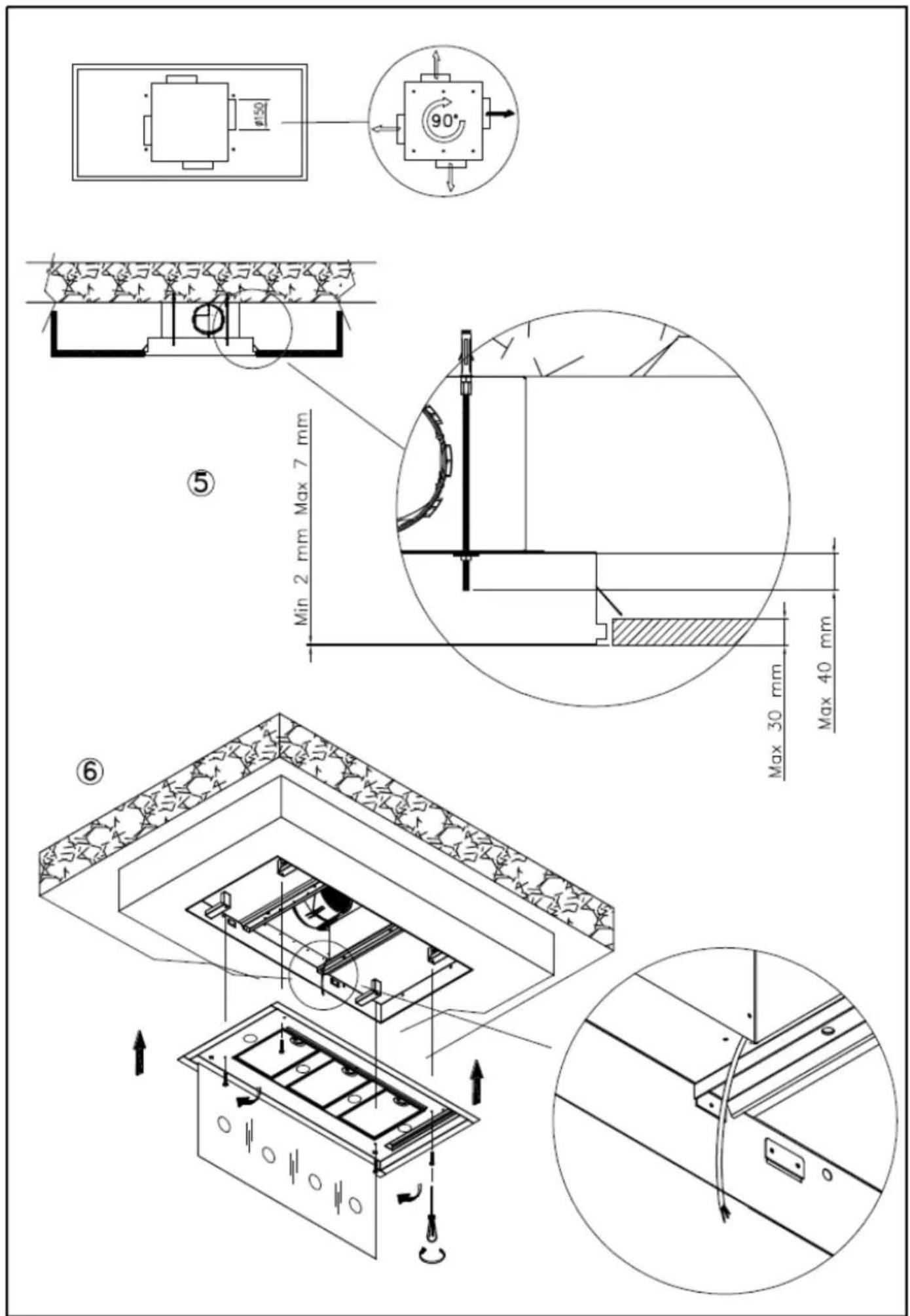 Fulgor Milano SHC 9011 RC X - BEDIENUNGS-, WARTUNGS- UND INSTALLATIONSHANDBUCH ABZUGSHAUBE - 13
