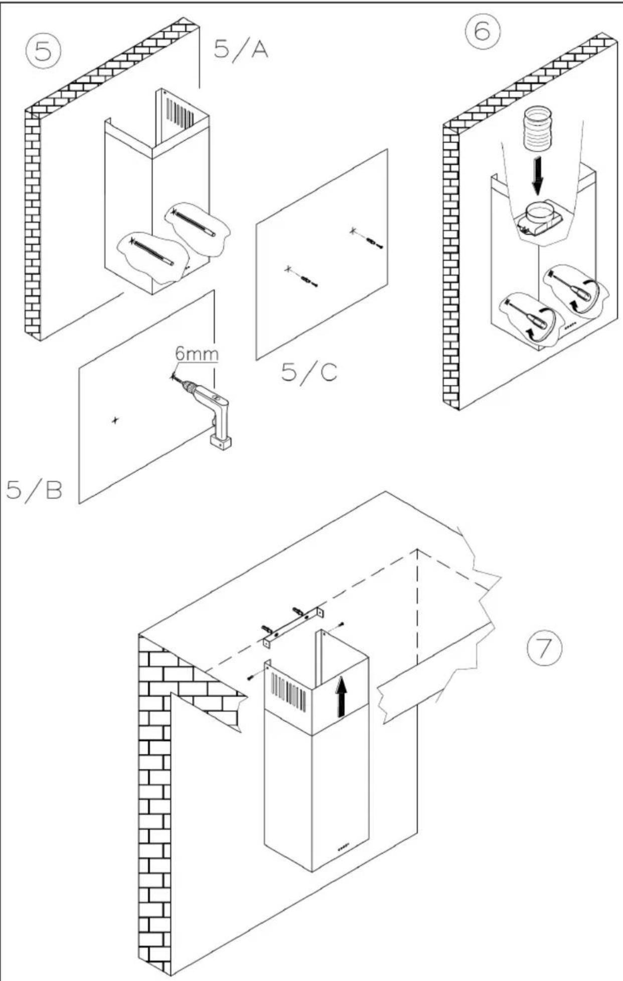 Fulgor Milano SHC 9011 RC X - BEDIENUNGS-, WARTUNGS- UND INSTALLATIONSHANDBUCH ABZUGSHAUBE - 59
