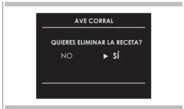 Fulgor Milano FCMO 4507 TM WH - Borrar una receta Personalizada: - 1