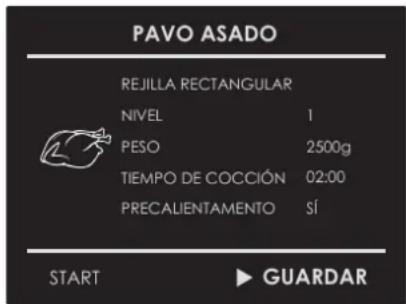 Fulgor Milano FCMO 4507 TM WH - Guardar una receta personalizada: - 3