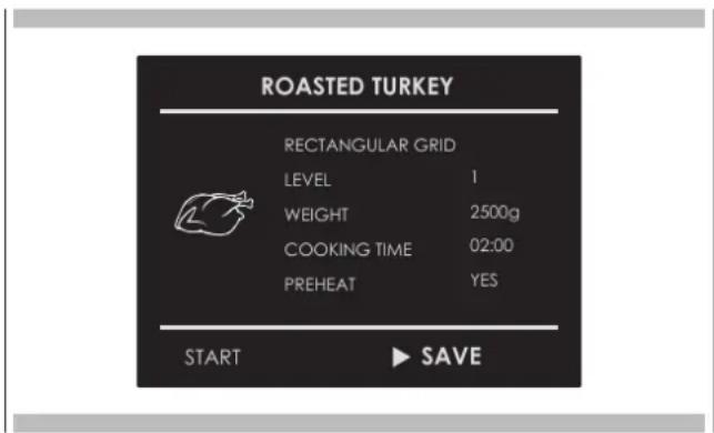 Fulgor Milano FCMO 4507 TM WH - Saving a personalized recipe: - 3