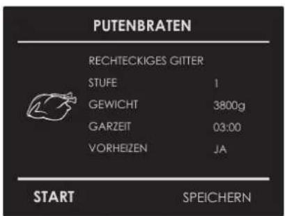 Fulgor Milano FCMO 4507 TM WH - Ein vorhandenes Rezept auswählen: - 1