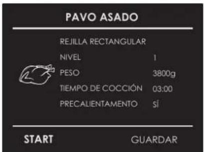 Fulgor Milano FCMO 4507 TM WH - Seleccionar una receta ya configurada: - 1