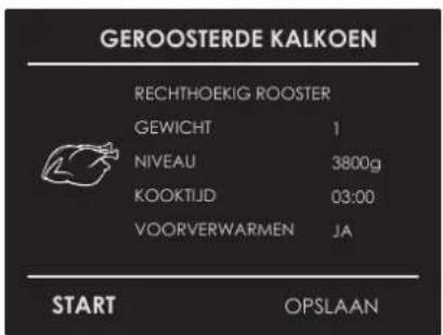 Fulgor Milano FCMO 4507 TM WH - Selecteer een reeds ingesteld recept: - 1