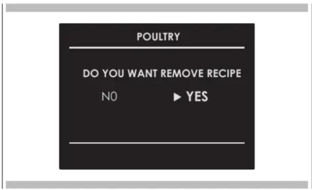 Fulgor Milano FCMO 4507 TM WH - Cancelling a Personalized recipe: - 1