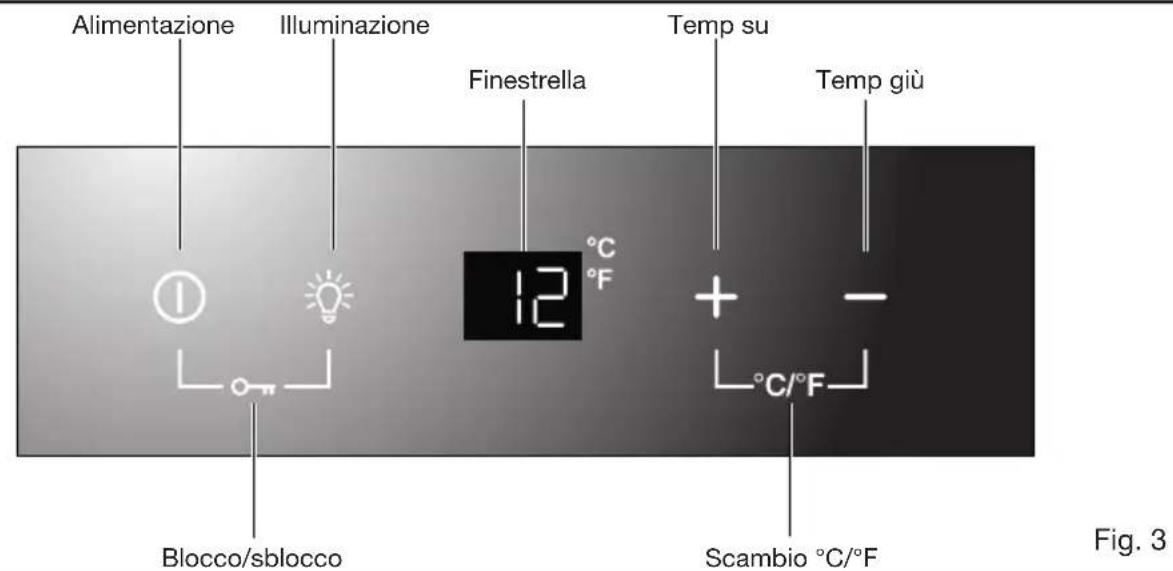 Fulgor Milano FWC 4522 TC X - PANNELLO DI CONTROLLO Per una zona - 1