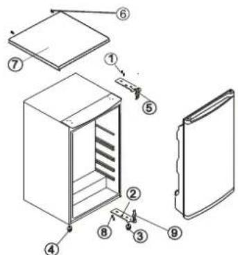 BAUKNECHT KR 1883 A2+ - Inversione della porta scomparto interno - 1