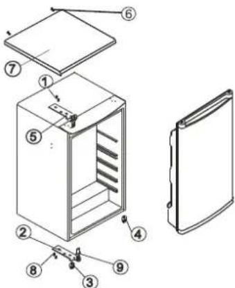 BAUKNECHT KR 1883 A2+ - Inversion du sens de l'ouverture de la porte du compartiment intérieur - 2
