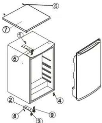BAUKNECHT KR 1883 A2+ - Inversione della porta scomparto interno - 2