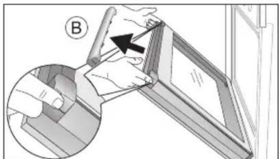 Juno Electrolux JEH32002E - Démontage de la vitre de la porte - 4