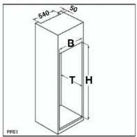 Juno Electrolux JRG90180 - Dimensions of housing - 2