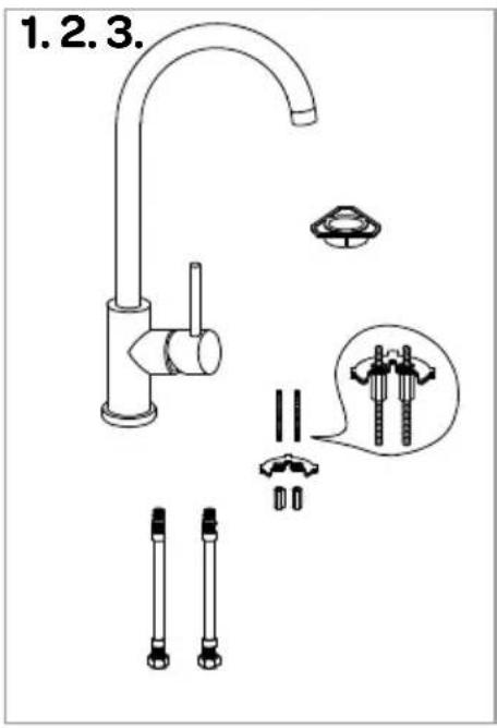 INVENTUM IMK600RVS - installation of the mixer tap - 1