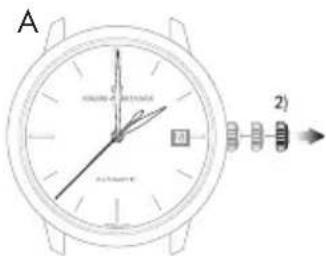 Girard-Perregaux Laureato 80189D11A43111A - position crown - 3