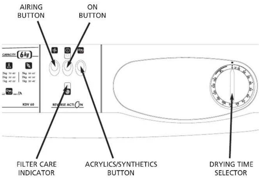 KELVINATOR KDV 60SY - Controls and indicators - 1