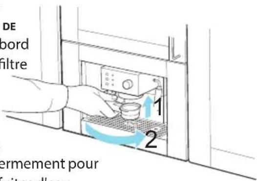HOTPOINT-ARISTON CM 5038 IX H - COMMENT PRÉPARER UN CAFÉ EXPRESSO EN UTILISANT LE PORTE-FILTRE POUR LES GRAINS MOULUS - 4