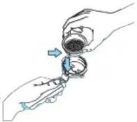 HOTPOINT-ARISTON CM 5038 IX H - COMMENT PRÉPARER UN CAFÉ EXPRESSO EN UTILISANT LE PORTE-FILTRE POUR LES GRAINS MOULUS - 1