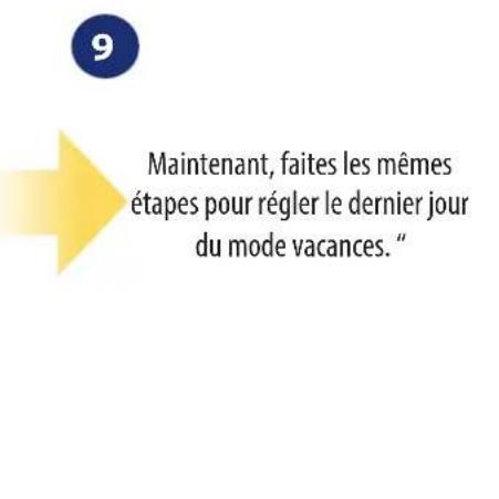 Salus RT 520 RF - Mode vacances - 9