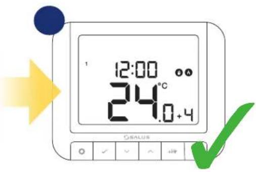 Salus RT 520 RF - Mode BOOST - dérogation horaire de la température de consigne (+ Hr) - 3