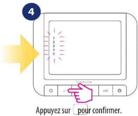 Salus RT 520 RF - Mode horaire - programmation horaire - 2