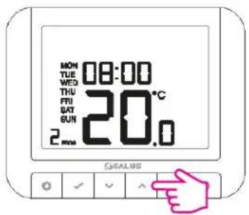Salus RT 520 RF - Mode horaire - programmation horaire - 5